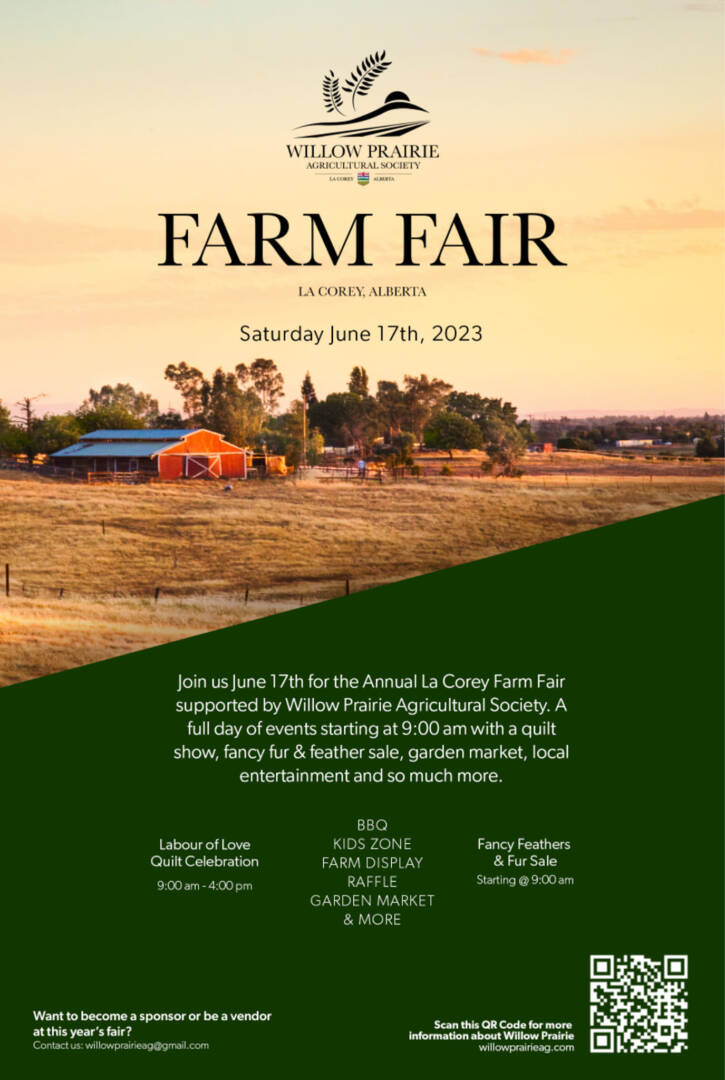 La Corey's Annual Farm Fair - Willow Prairie Ag - Alberta Association ...